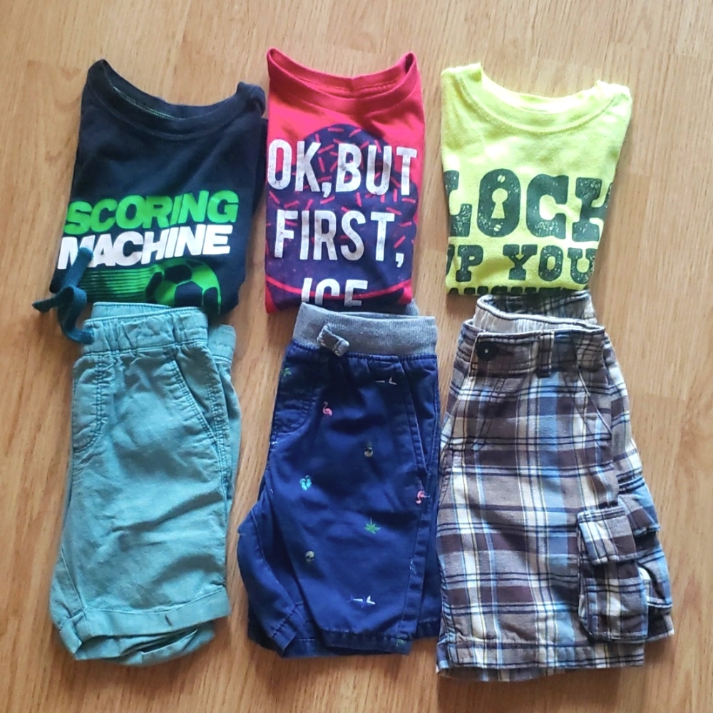 Lot of 6 (3 shorts and 3 t-shirts) Clotes Size 3T